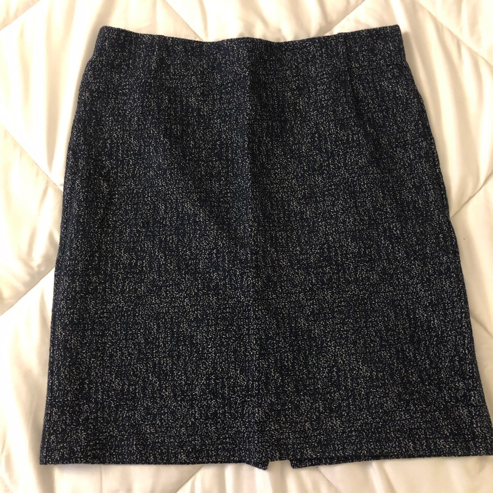 Loft Stretchy Navy Speckled Pencil Skirt - MP
